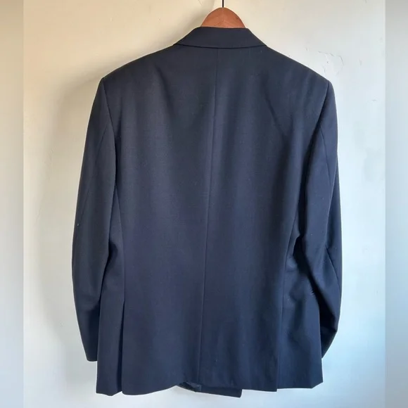 Italian Pure Virgin wool 44 Gold Button Double Breast Sport Coat academia preppy - Picture 7 of 16